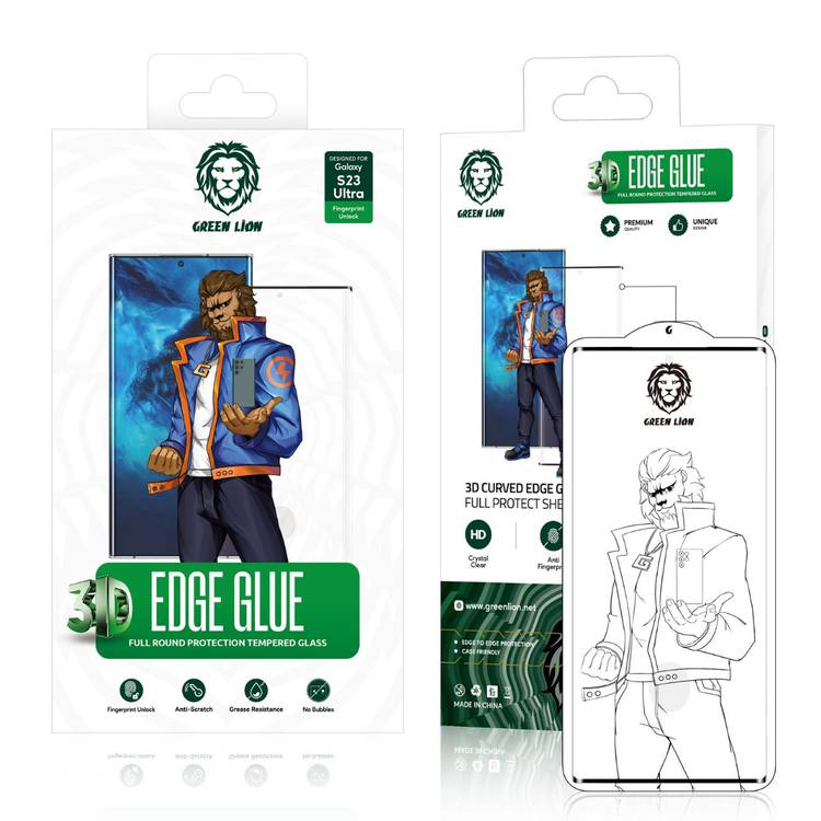 Green Lion 3D Edge Glue Full Round Protection Tempered Glass - Clear