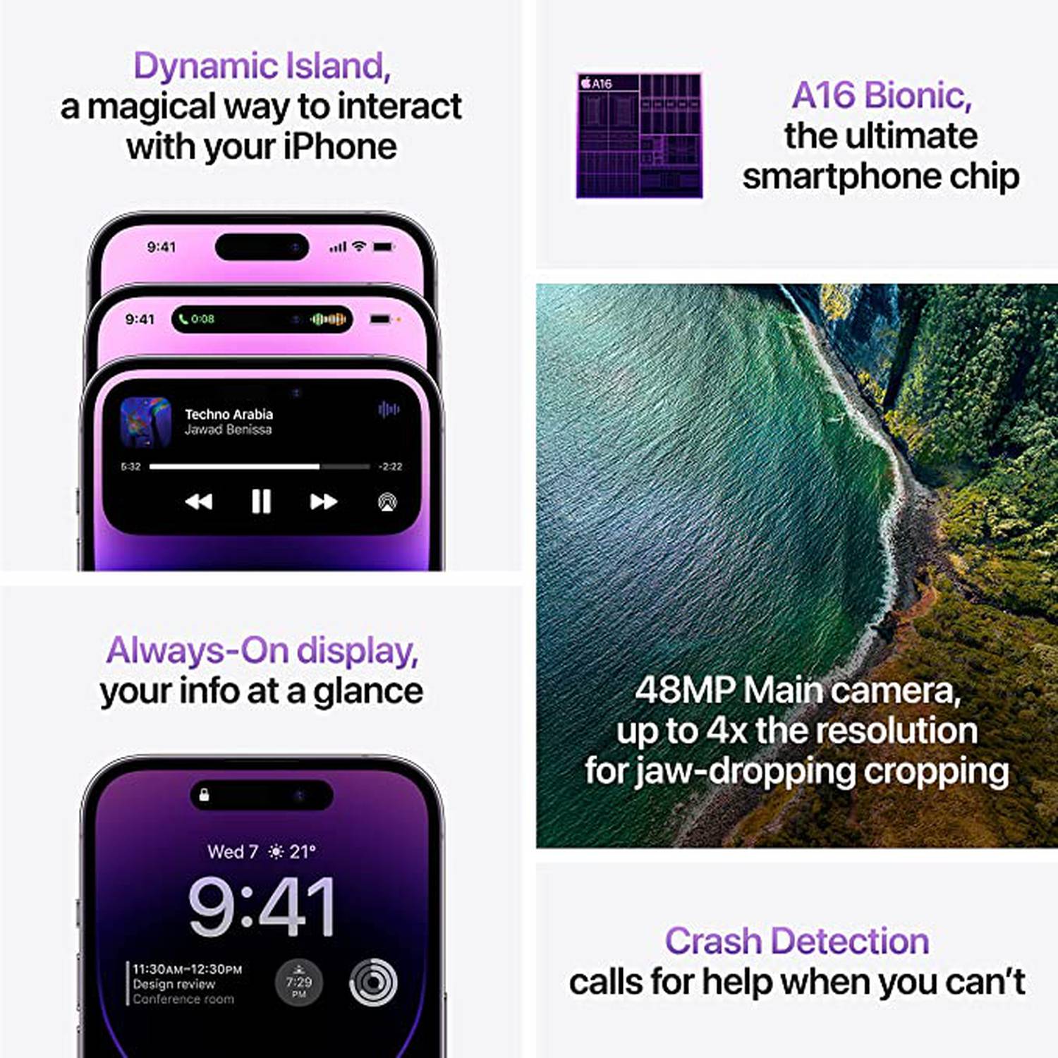 Apple iPhone 14 Pro Max | Deep Purple | 256GB (MQ9X3AA/A)