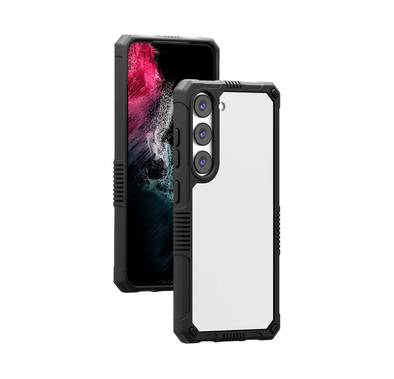 Levelo Clara Hybrid Clear Case for Samsung Galaxy S23 Plus - Black