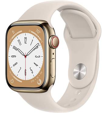 Apple watch series 8 GPS Cellular Gold Stainless Steel Case