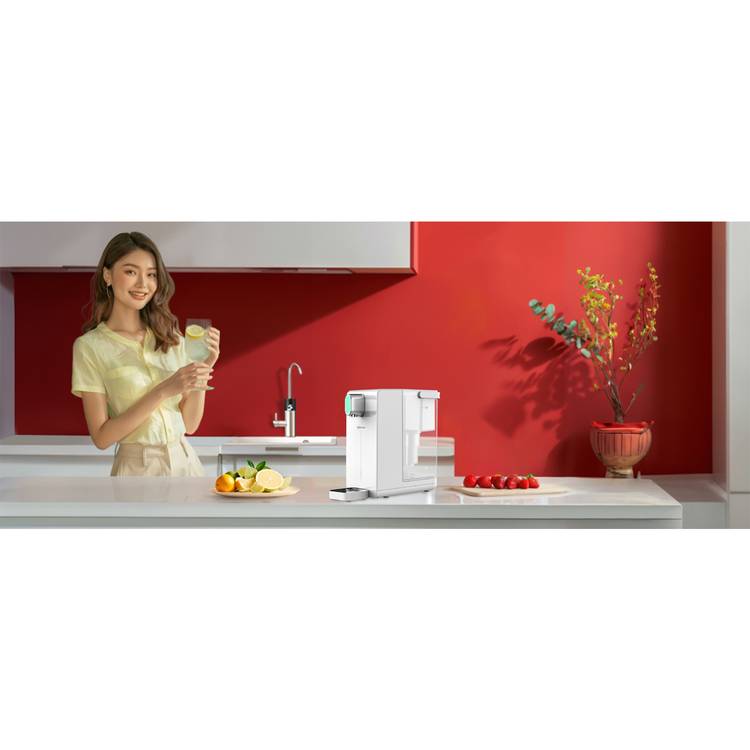 Porodo Lifestyle Instant Hot Water Dispenser with Automatic Ambient Lighting, 10-Second Instant Heating, 4 Levels Temperature Adjustment - White