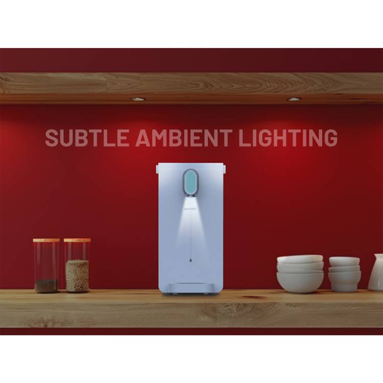 Porodo Lifestyle Instant Hot Water Dispenser with Automatic Ambient Lighting, 10-Second Instant Heating, 4 Levels Temperature Adjustment - White
