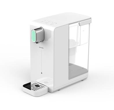 Porodo Lifestyle Instant Hot Water Dispenser with Automatic Ambient Lighting, 10-Second Instant Heating, 4 Levels Temperature Adjustment - White