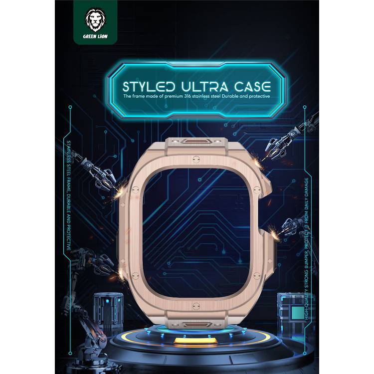 Green Lion Styled Ultra Case  - Rose Gold