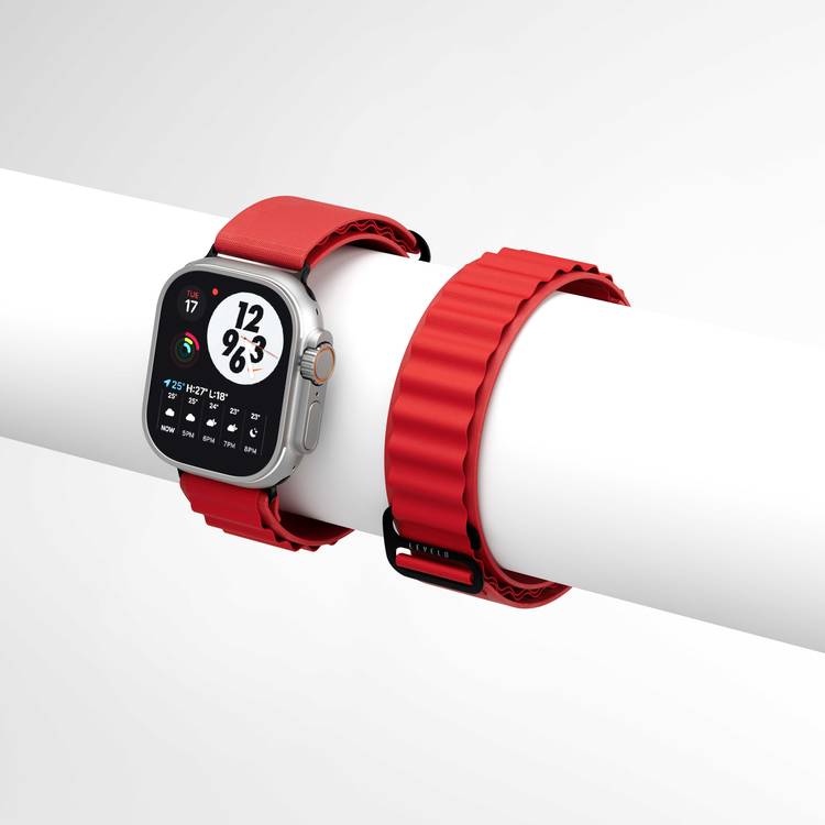 Levelo Ace Loop Nylon Watch Strap - Red