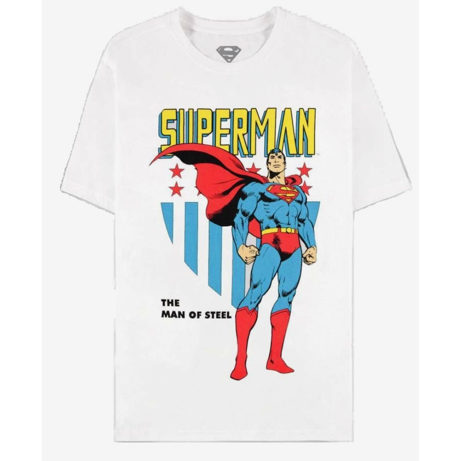 Buy DC Comics Superman Retro Classics T-Shirt in White XL