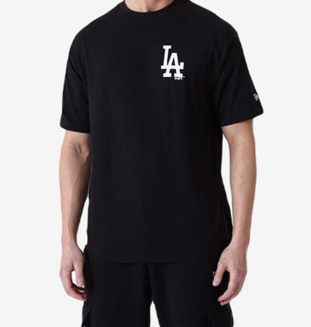 New Era Los Angeles Dodgers Black White MLB League Essentials Oversized T- Shirt : : Fashion