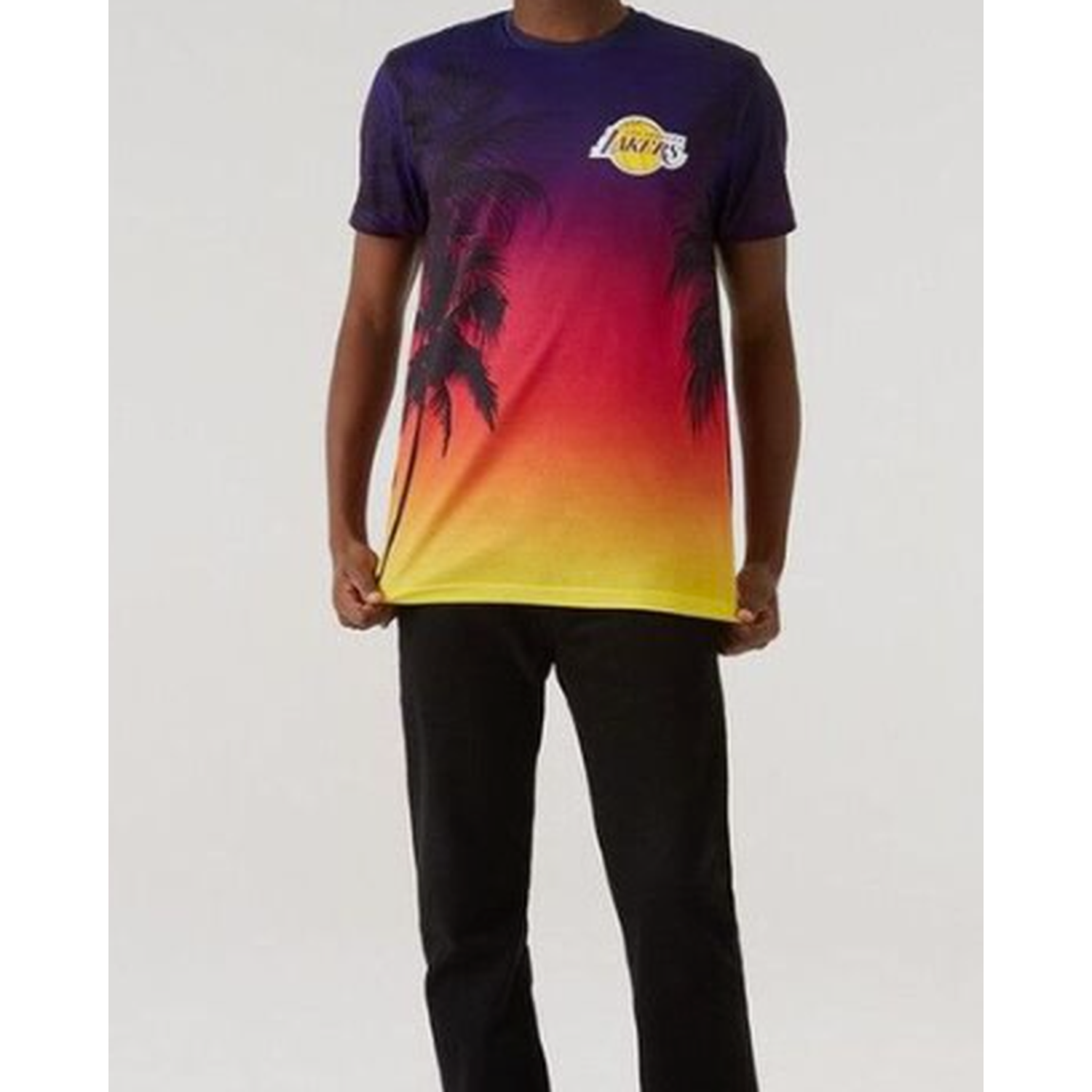 New Era NBA Coastal Heat Infill L.A. Lakers Men's T-Shirt Light Navy