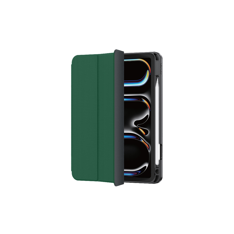 Green Lion Hogo Premium Case with Pencil Holder for iPad 10.2", Stable Trifold Stand, Full Body Drop Protection, Soft TPU Easy Install & Remove, Effective Shockproof - Green