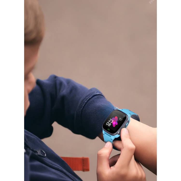 Green Lion Kids Smart Watch Series 1, Touch Control Method, Charging with Micro USB Cable, 5 Days Standby Time, 400 mAh Battery, 32 MB RAM, HD Camera - Blue 
