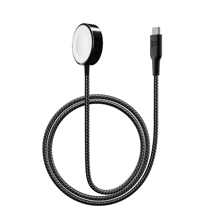 Powerology Braided Type-C Watch Charger - Black