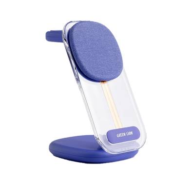 Green Lion 3 in 1 Fabric Wireless Charger 15W - Purple