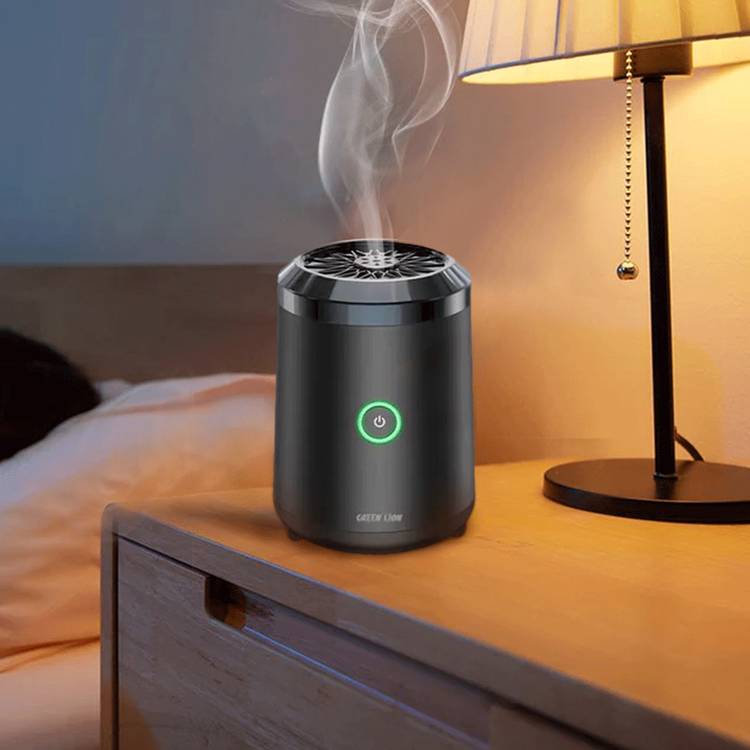 Green Lion Mini Bakhour 2 High Quality Incense Burner, 2000 mAh Battery Capacity, Type-C Charging, 15 Times Per Charging Working Time, Accompanied by Fragrance - Black