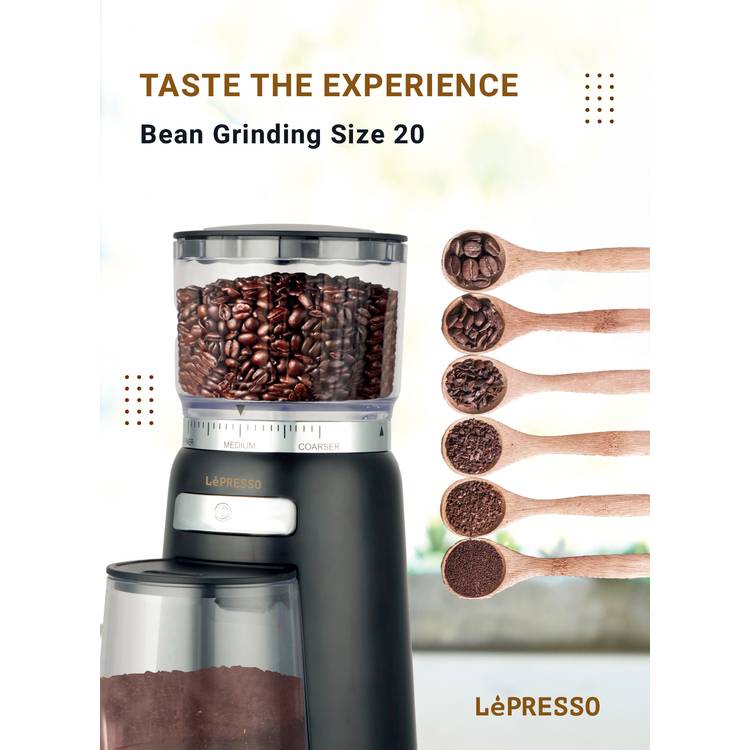 Shop LePresso High Performance Coffee Bean Grinder in UAE | 150W Power - Black Color | (LPPWGRBK)