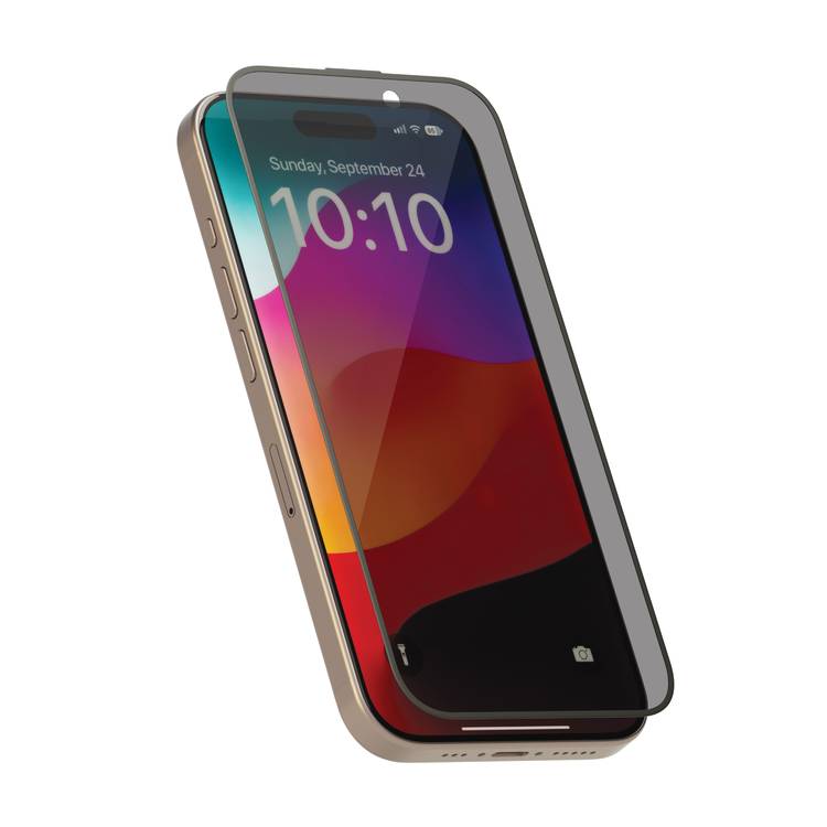  Levelo Privacy  Soft Edge Twice-Tempered Glass for iPhone 15 Plus - Black 