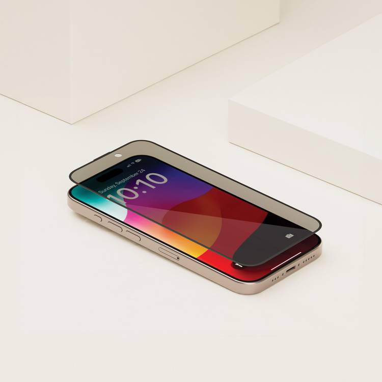  Levelo Privacy  Soft Edge Twice-Tempered Glass for iPhone 15 Plus - Black 