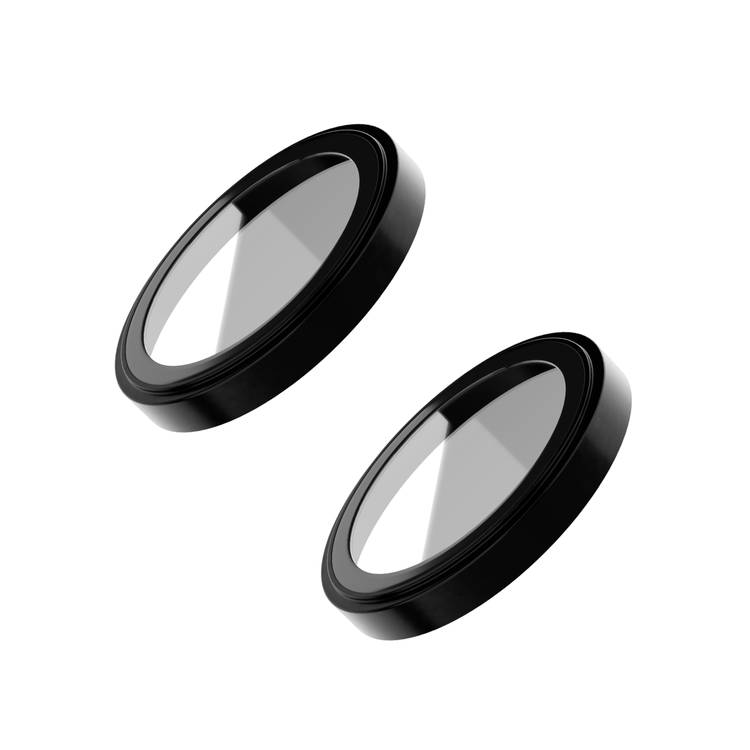  Levelo Lucent Duo 9H Hardness Camera Lens Protector for iPhone 15 / 15 Plus, Perfect Fit, 9H Hardness, Explosion Proof, Easy Install & Removal, Anti-Scratch & Anti-Drop - Graphite