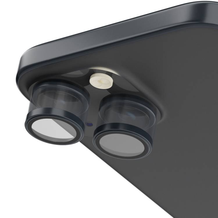  Levelo Lucent Duo 9H Hardness Camera Lens Protector for iPhone 15 / 15 Plus, Perfect Fit, 9H Hardness, Explosion Proof, Easy Install & Removal, Anti-Scratch & Anti-Drop - Graphite