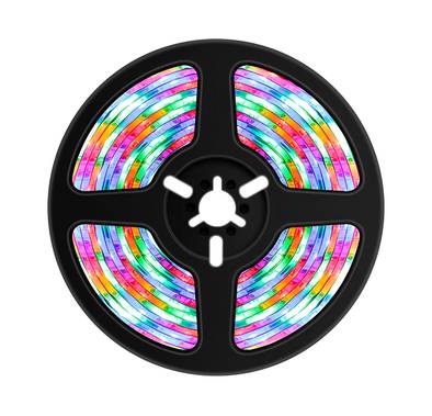 Porodo Blue RGB Light Strip with Sound Reactive Lighting, 5m Length, Jump & Fade Effects, Remote Control - Black