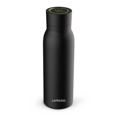LePresso 600mL Smart Hydration Vacuum Bottle with Magnetic Charging, 5-7 Days Battery Life, 1.5 Hours Charging Time,  220mAh Battery, Lightweight & Compact, Durable Material - Black