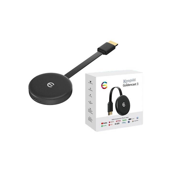 Google Chromecast 3rd Gen for Media Streaming 2pin - Black (GA00439-US)