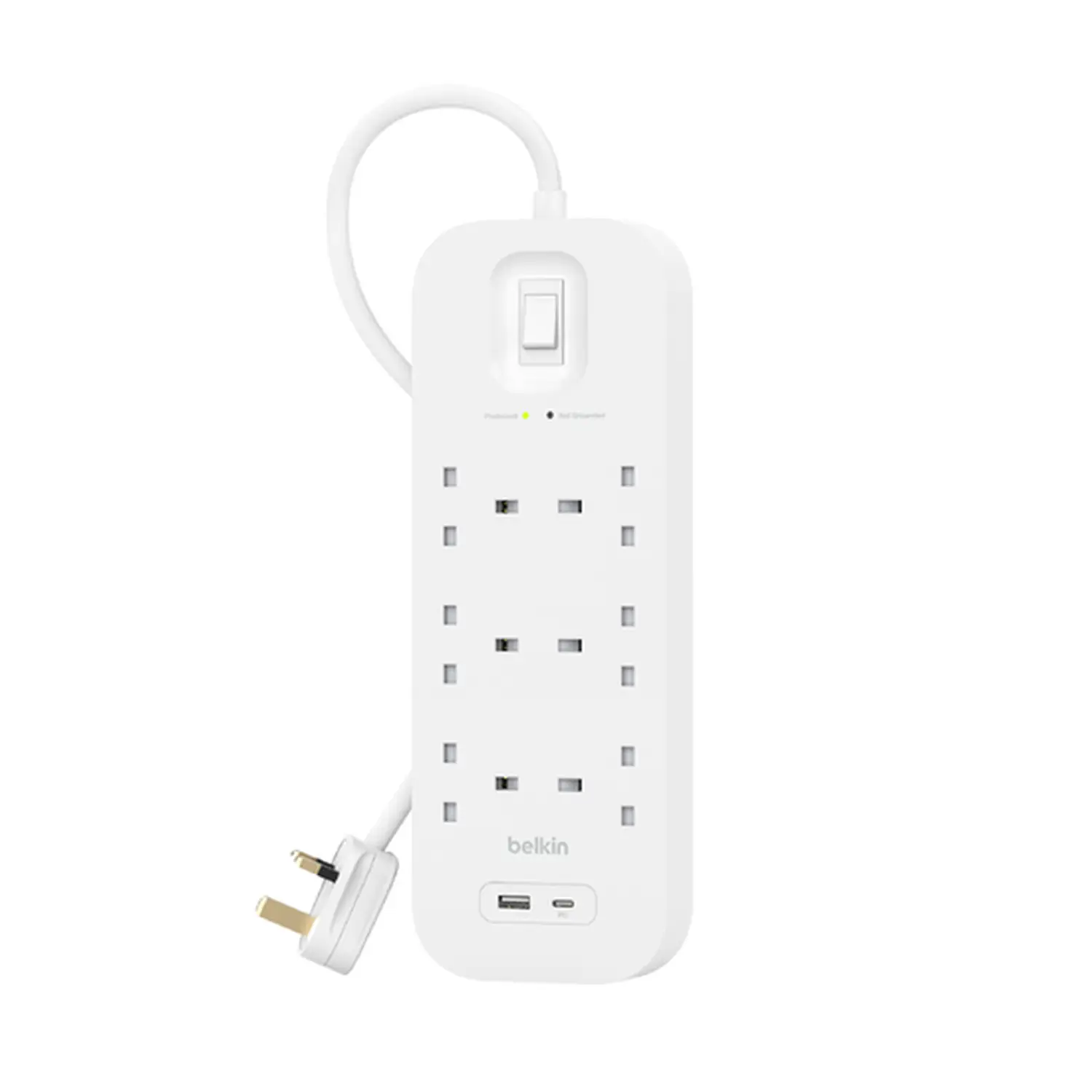 Belkin Connect Surge with USB-C and USB-A Ports 18W 6x AC Outlet For Sale