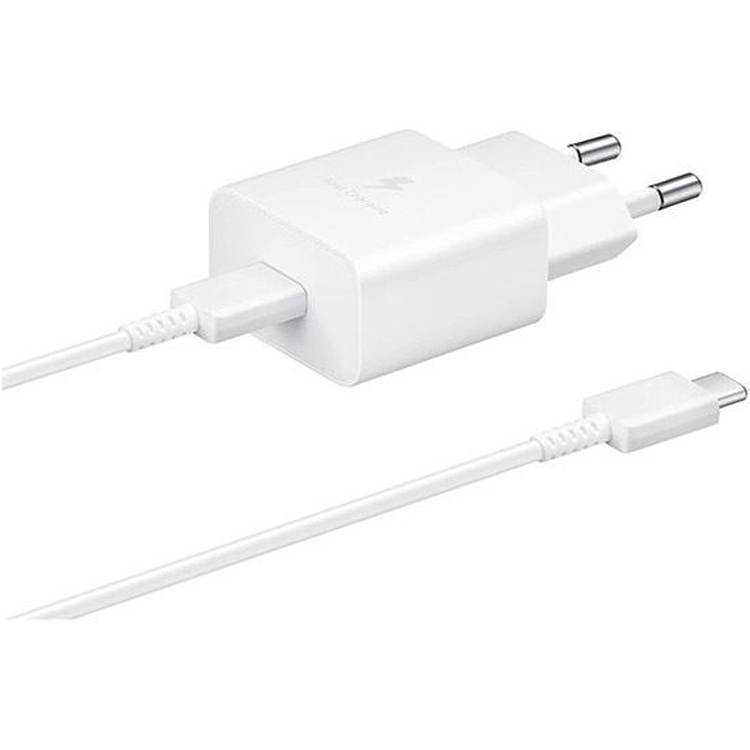 Samsung 15W Travel Adapter with USB-C to USB- C Cable  - White