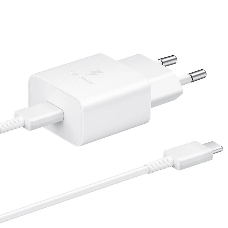 Samsung 15W Travel Adapter with USB-C to USB- C Cable  - White