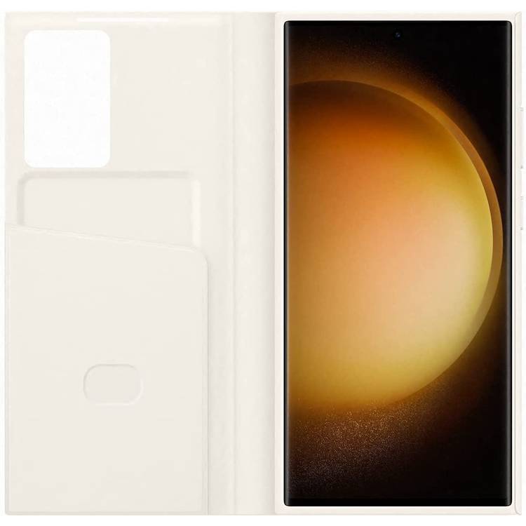 Samsung Galaxy S23 Ultra Smart View Wallet Case - Ivory