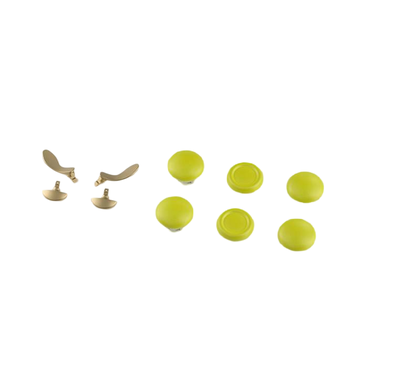 Porodo Gaming PS5 Edge Controller Stick Caps with Multiple Heights and Styles, Ergonomic Fit for Extended Gaming Sessions, Improves Accuracy and Comfort During Gameplay, Precision Cut, Easy to Attach and Remove - Yellow