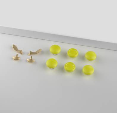 Porodo Gaming PS5 Edge Controller 6in1 Thumb Stick Caps + Back Buttons combo - Yellow