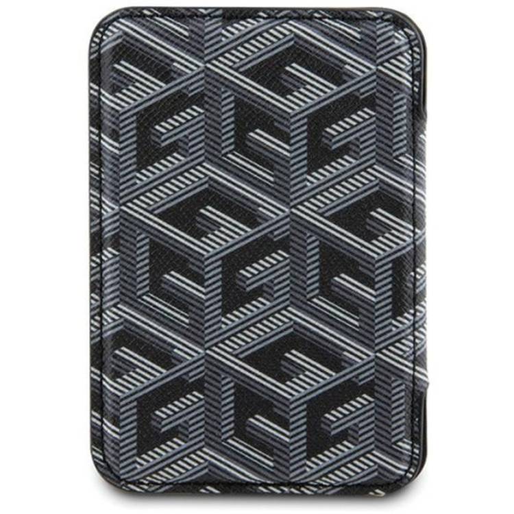 Guess Wallet Cardslot Stand Gcube Stripe Magsafe - Black