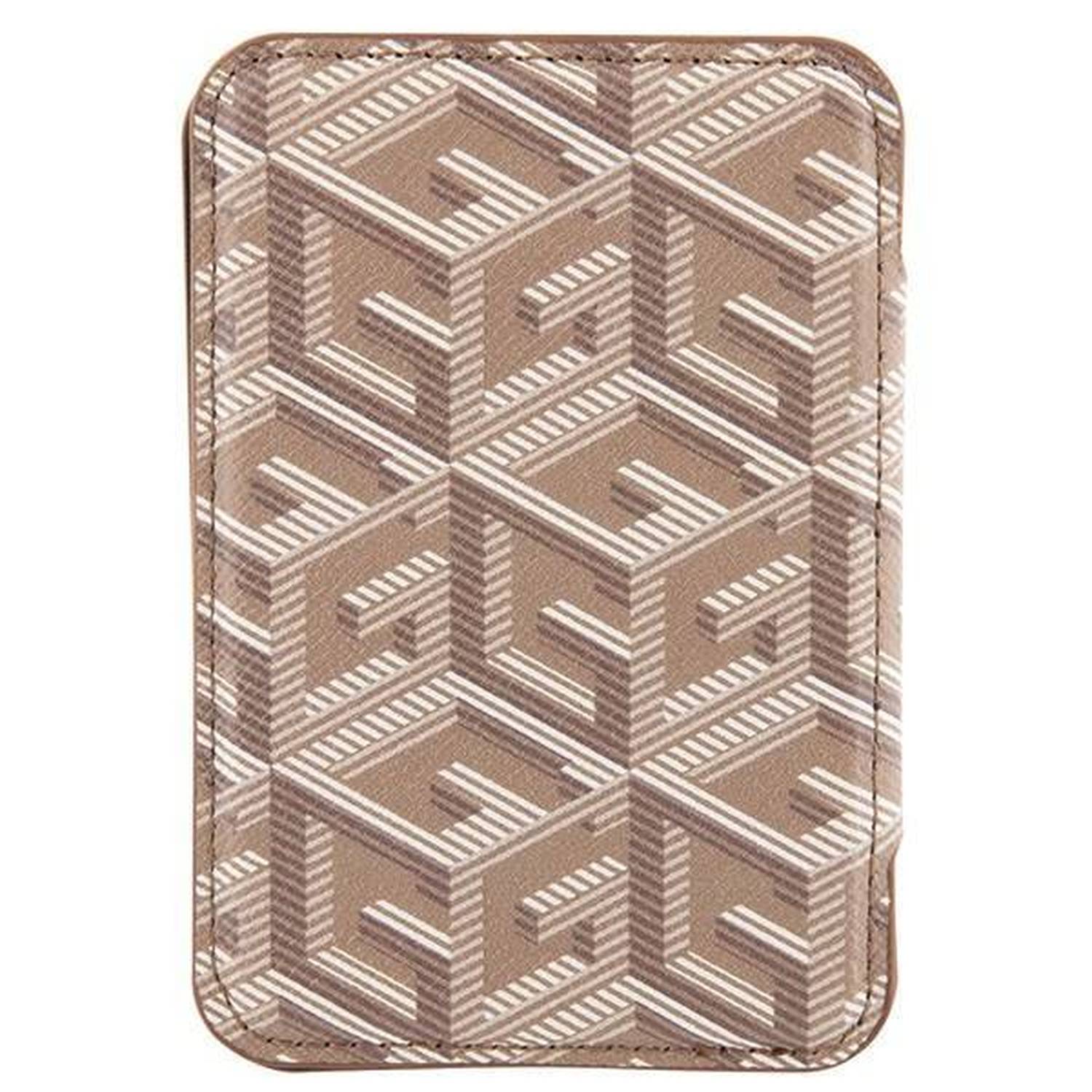 Buy Guess Wallet Cardslot Stand Gcube Stripe Magsafe - Brown