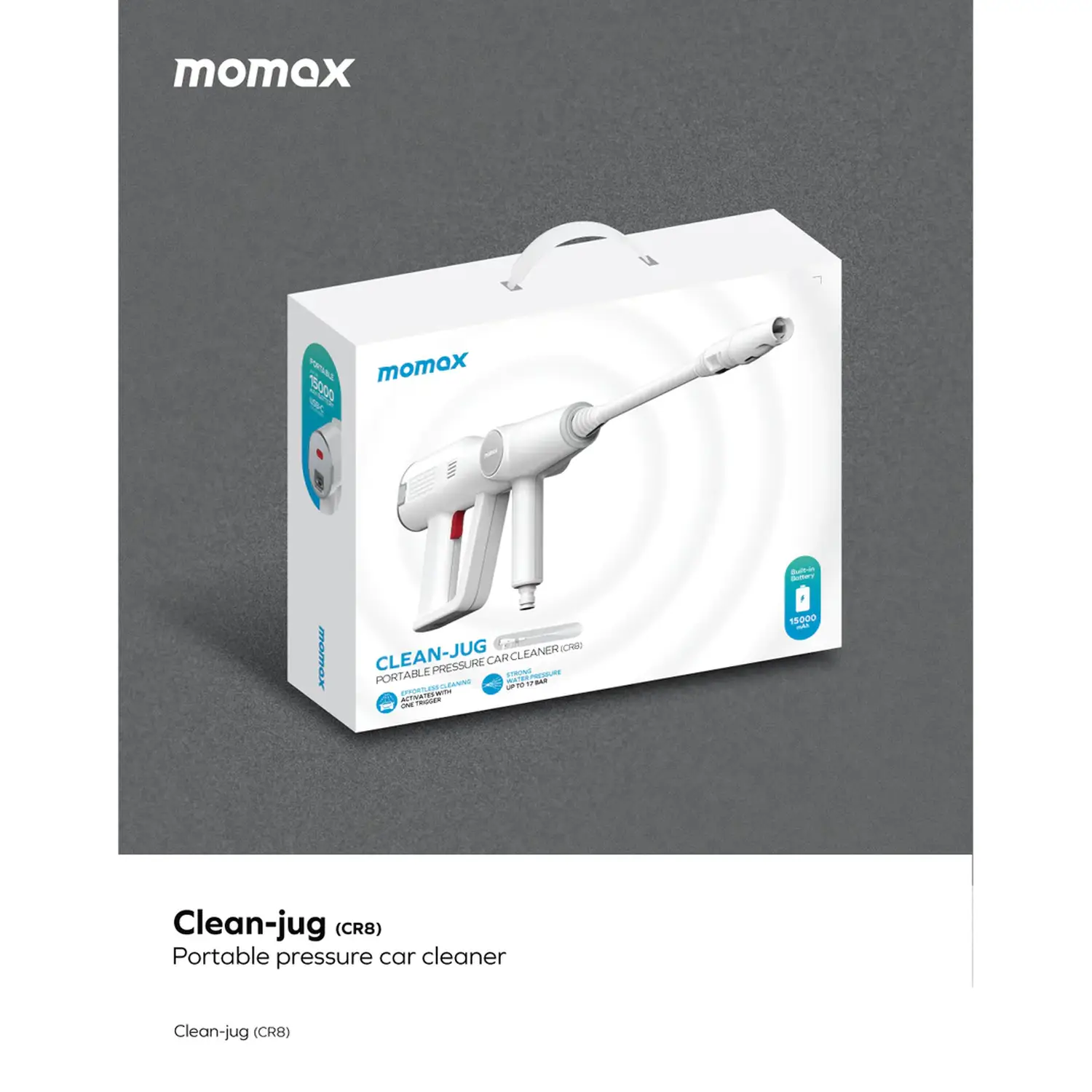 Momax Clean-Jug Portable Pressure Car Cleaner 15000mAh