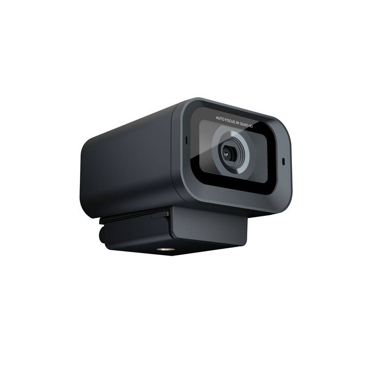 Porodo Gaming Auto Focus Web Cam with Tripod, Built-in Microphone, Precise Focus, 80° Field of View, Plug & Play, USB Connection, Realtek Sensor & CPU - Black