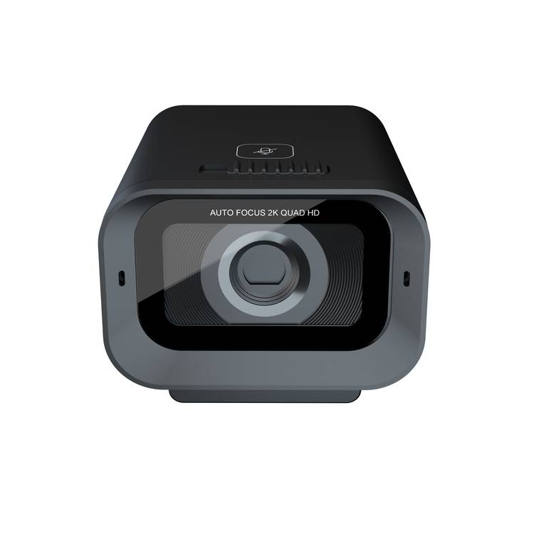 Porodo Gaming Auto Focus Web Cam with Tripod, Built-in Microphone, Precise Focus, 80° Field of View, Plug & Play, USB Connection, Realtek Sensor & CPU - Black