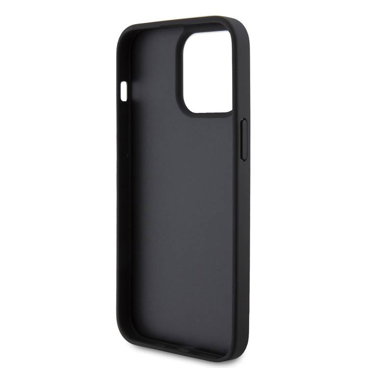 U.S.Polo Assn. PU Leather Mesh Pattern DH Case for iPhone 15 Pro Max - Black - القوات البحرية - iPhone 15 Pro