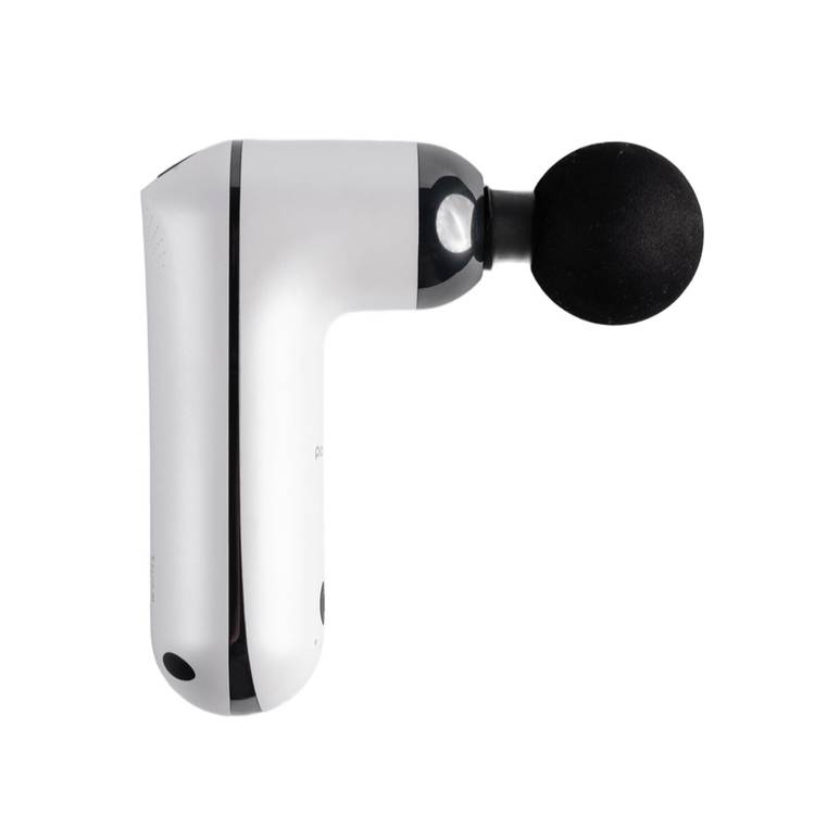 Porodo Lifestyle Mini Massage Gun with 4 Interchangeable Heads, Up to 4 Hours Working Time, 2000mAh Battery Capacity, 4 Adjustable Speeds, Type-C Charging Port - White