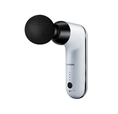 Porodo Lifestyle Mini Massage Gun with 4 Interchangeable Heads, Up to 4 Hours Working Time, 2000mAh Battery Capacity, 4 Adjustable Speed, Type-C Charging Port