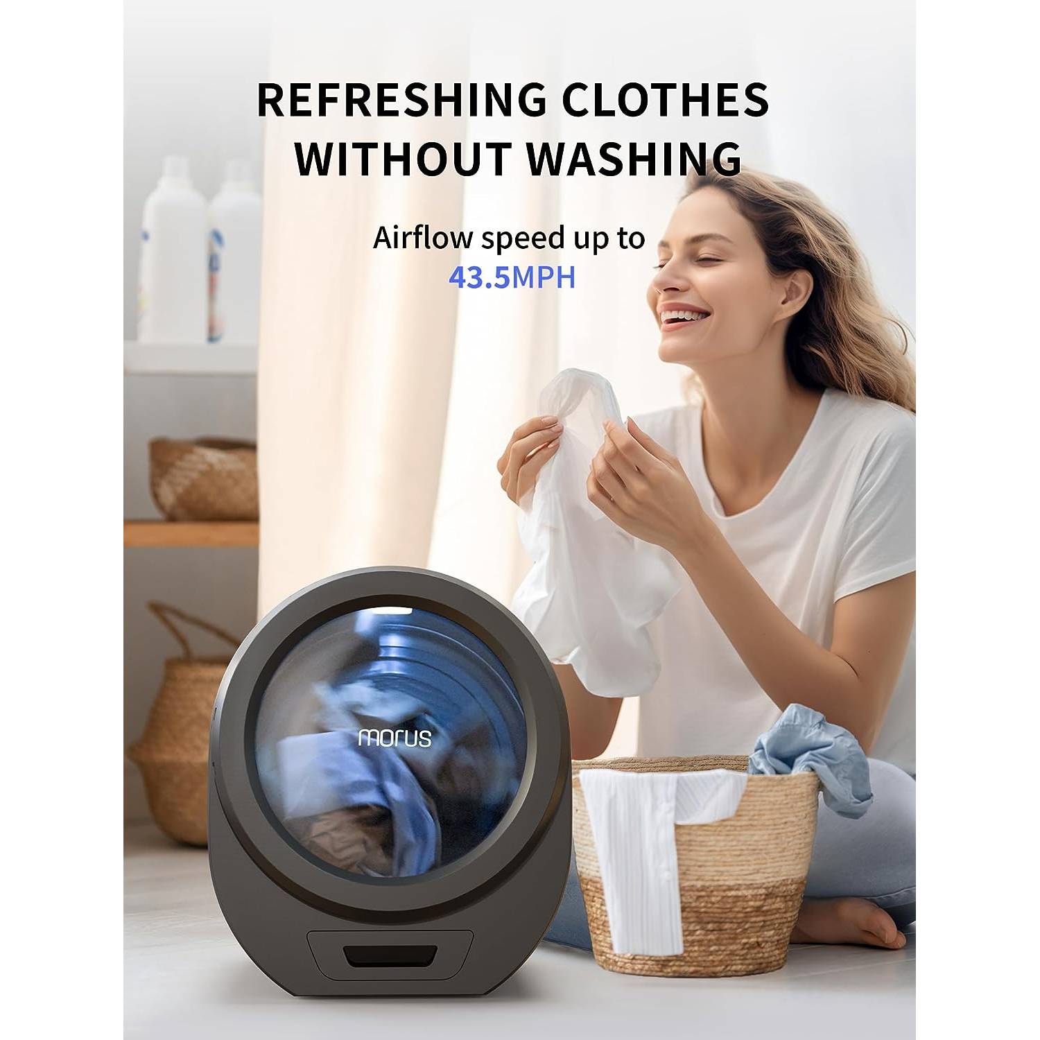 8-in-1 mini, portable dryer- genius 🤍. #laundryessenstials #laundryro, morus dryer