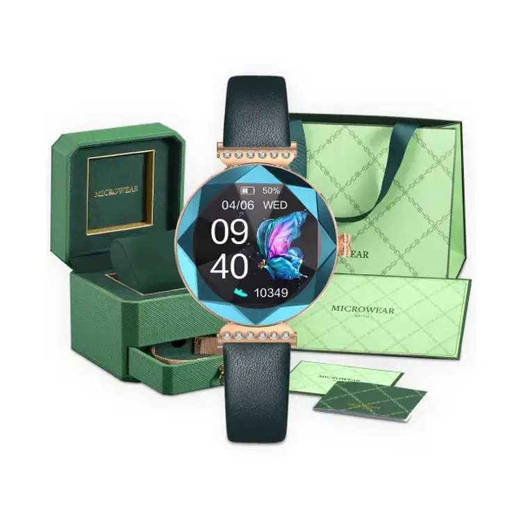 Green Lion Swarovski Smart Watch For Sale GNSWAROSWBL