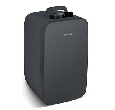Green Lion Mini Refrigerator with 22L Capacity, Low Noise, Multi Protection, Temperature Control, Multiple Power Option, Quiet & Eco-Friendly, Compact & Portable, Advanced Cooling - Black