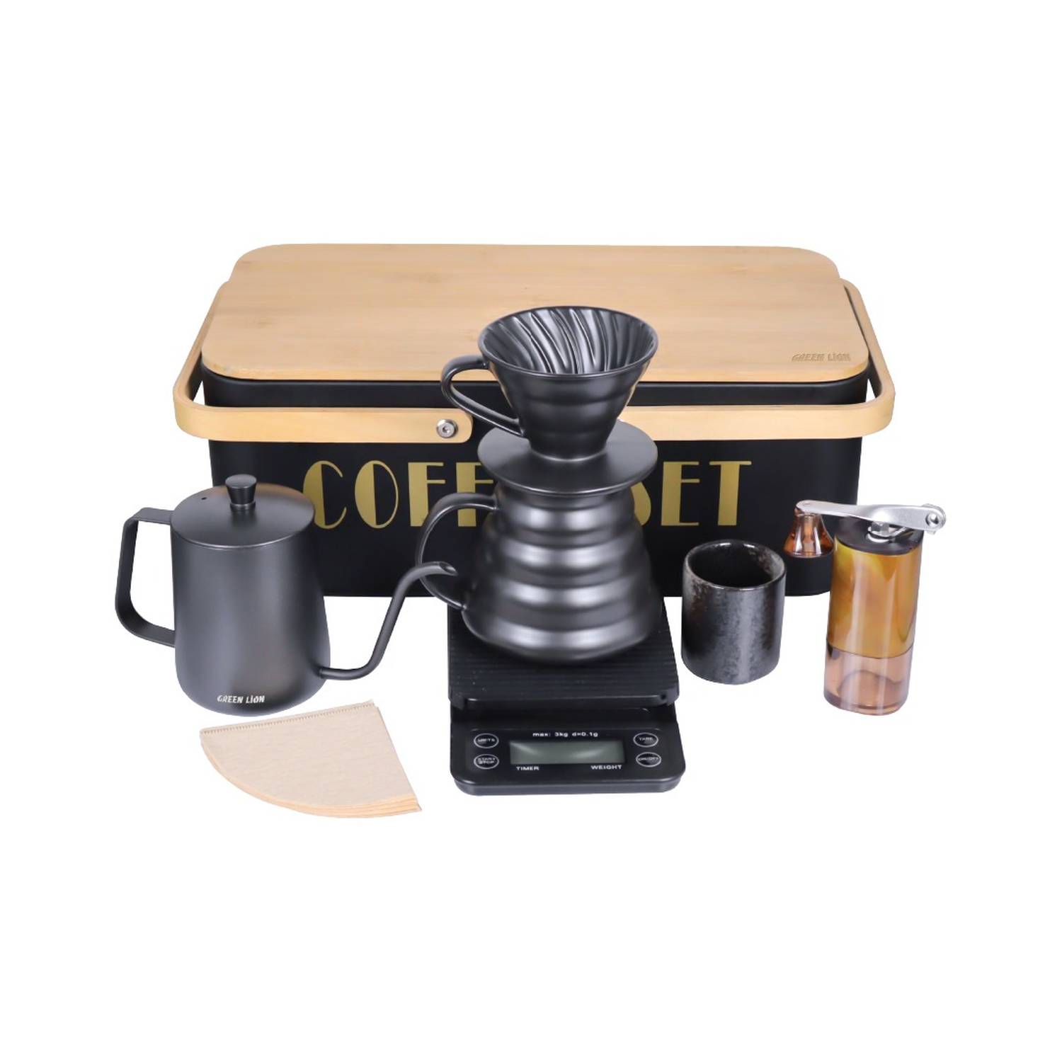 Pour Over Coffee Maker Set 4 in1 Coffee Maker Kit with Metal Drip