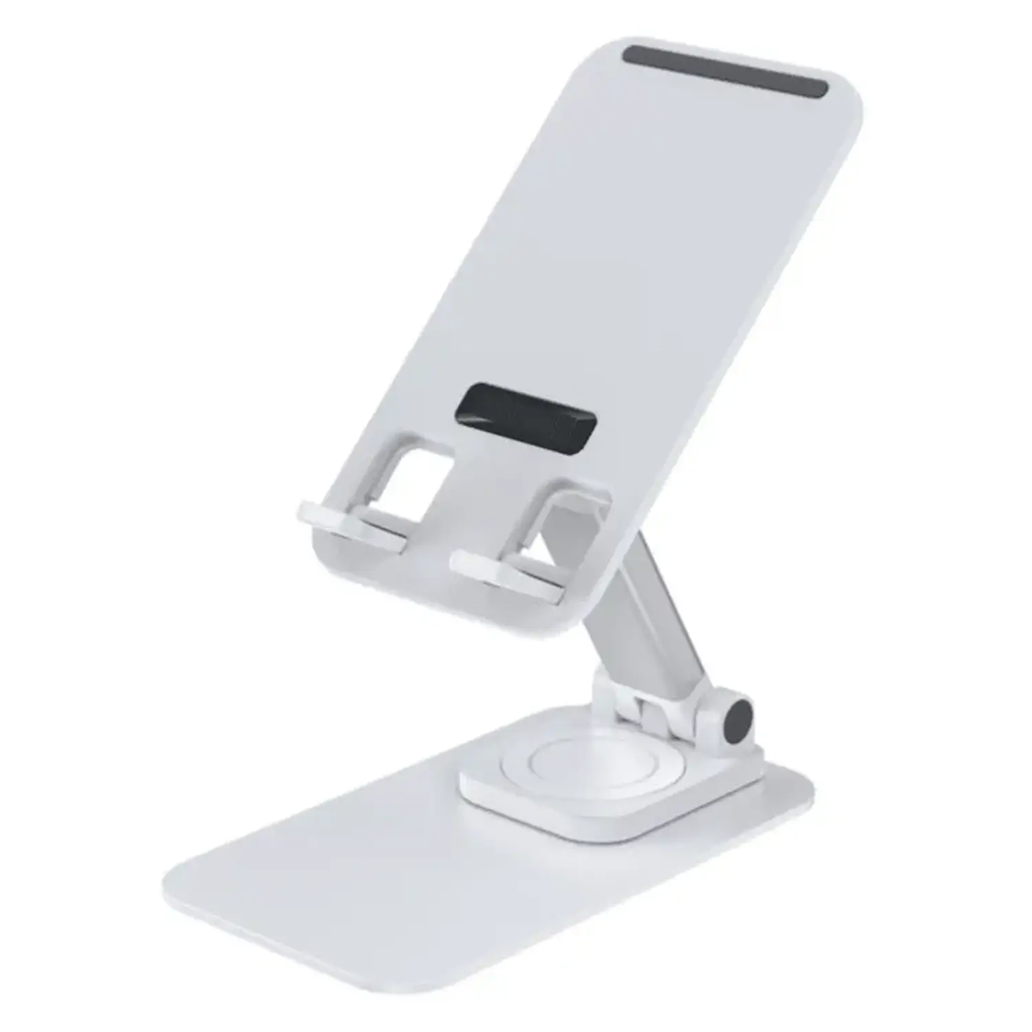Portable Foldable Phone Stand, 360 Degree Rotation, Height Adjustable, Cell  Phone Holder - White 