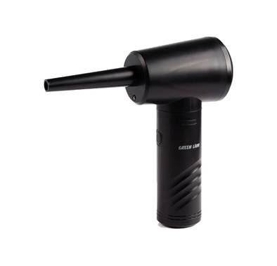 Green Lion Portable Air Duster, 3x 2000 mAh Batteries, Lightweight Design, Powerful, 3 Gears, USB Charging, Strong Wind, Cordless, ABS Material - Black Color