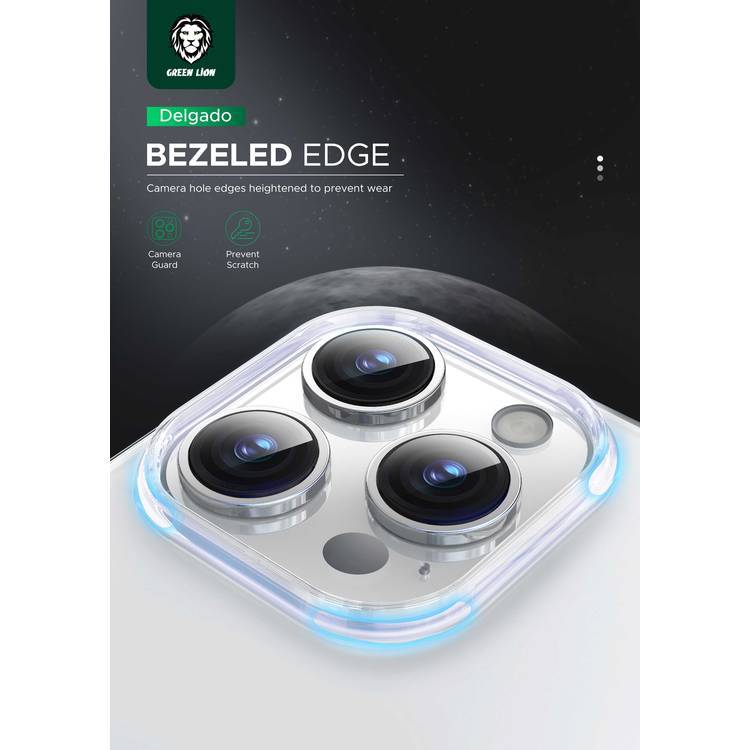 Green Lion Delgado PC Case for iPhone 15 Pro, Anti-Fingerprint, Eco-Friendly Material, Anti-Yellowing, HD Clarity -Clear