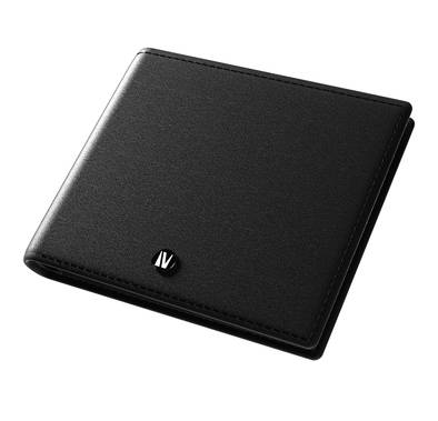 Levelo Billfold Men Black Genuine Leather Wallet, Small -...