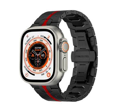 Levelo Eclipse 49MM Metal Watch Strap for Apple Watch - B...