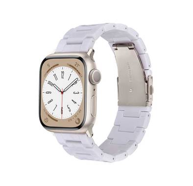 Green Lion Resin Watch Band for Apple Watch 42/44/45/49MM - White