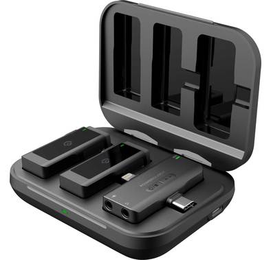 Powerology MFI Dual Connector Wireless Lavalier Microphon...